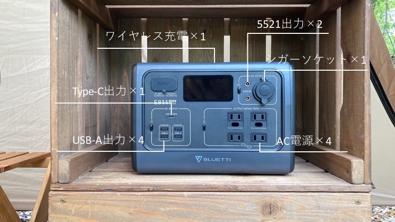 出力ポートの数は500Wh相当でトップクラス！