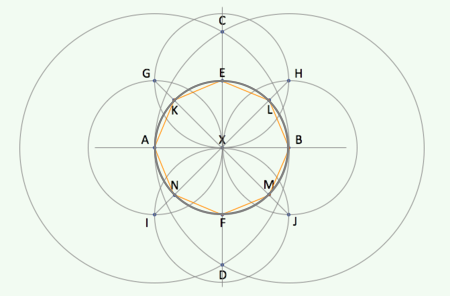コンパスで簡単 正八角形の書き方 手順をご紹介